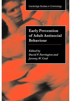 Early Prevention of Adult Antisocial Behaviour