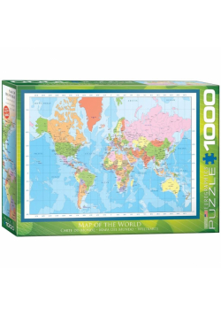 Puzzle 1000 Nowoczesna mapa Świata