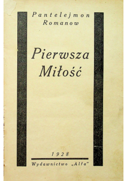Pierwsza miłość 1928 r