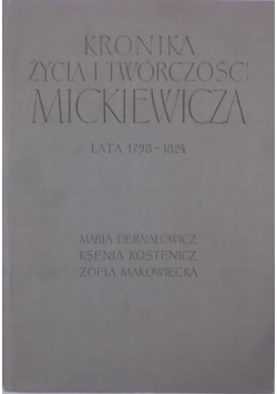 Kronika życia i twórczości Mickiewicza lata 1798 1824