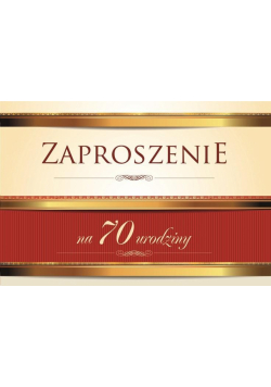 Zaproszenie Urodziny 70 ZT10 (10szt.)