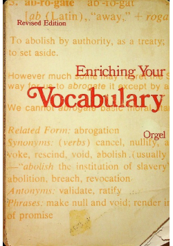 Enriching your vocabulary