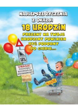 Kartka okolicznościowa Urodziny 18 duża TDF18