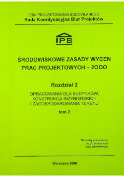 Środowiskowe zasady wycen prac projektowych rozdział 2