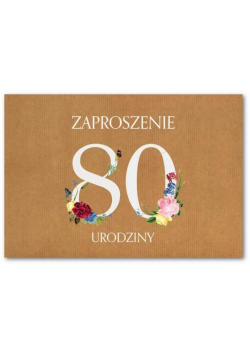 Zaproszenie Urodziny 80 ZT42 (10szt.)