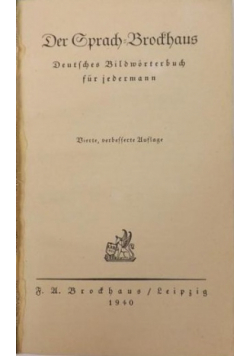 Der Sprach Brodhaus 1940 r.