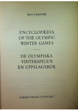 Encyclopedia of the Olympic winter games