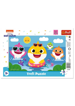 Puzzle 15 Wesołe rekiny TREFL