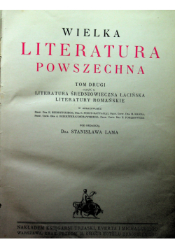 Wielka Literatura Powszechna Tom 2 1927 r.