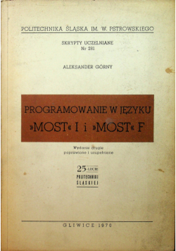 Programowanie w języku Most I I Most F