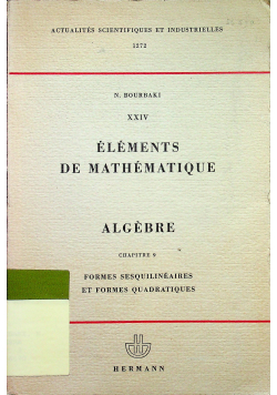 Elements de mathematique Algebre