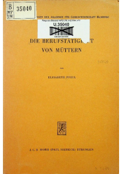 Die berufstatigkeit von Muttern
