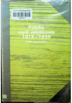 Polska myśl wojskowa 1918 1939