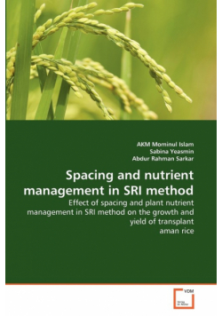 Spacing and nutrient management in SRI method