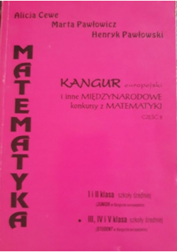 Kangur europejski i inne międzynarodowe konkursy z matematyki część 2