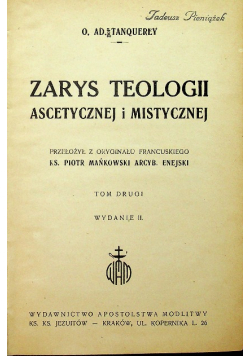 Zarys teologii ascetycznej i mistycznej 1948 r