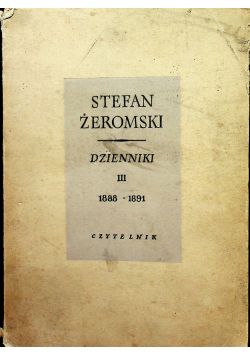 Dzienniki III 1888  1891