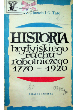 Historia brytyjskiego ruchu robotniczego 1770 1920