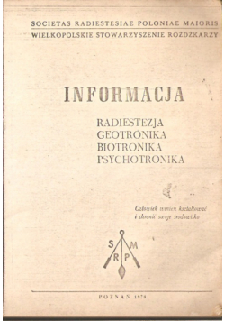 Informacja radiestezja geotronika biotronika psychotronika