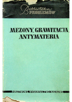 Mezony grawitacja antymateria