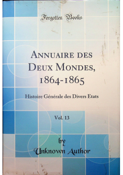 Annuaire des deux mondes 1864 1865 reprint