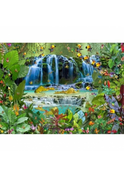 Puzzle 2000 Wodospad w dżungli, Ruyer Francois