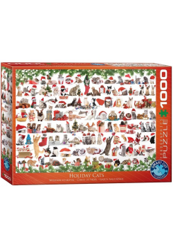 Puzzle 1000 Świąteczne koty