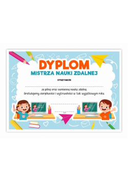 Dyplom A5 mistrza nauki zdalnej - Nauka 10 szt