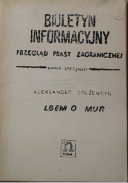 Biuletyn informacyjny przegląd prasy zagranicznej numer specjalny