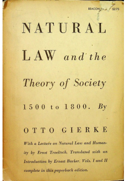 Natural law and the theory of society