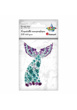 Kryształki samoprzylepne ogon syreny 60x93mm
