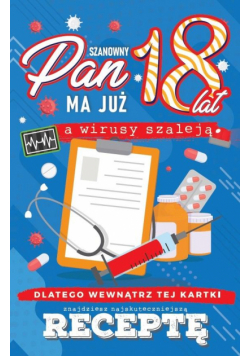 Karnet Urodzinowy z receptą 18