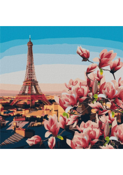 Malowanie po numerach - Magnolie paryskie 50x50cm