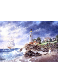 Puzzle 1500 Latarnia morska nad klifem
