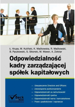Odpowiedzialność kadry zarządzającej