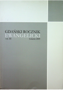 Gdański rocznik Ewangelicki Vol VIII