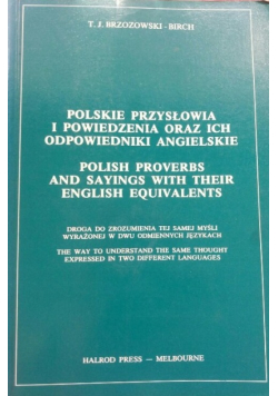 Polskie przysłowia i powiedzenia oraz ich odpowiedniki
