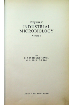Progress in industrial microbiology 6
