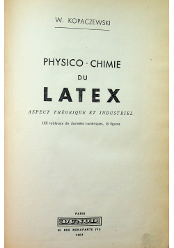 Physico Chimie du Latex