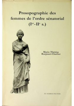 Prospographie des femmes de lorde senatoeial