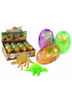 Duże jajo dinozaura 9cm 2 figurki