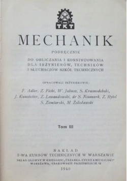 Mechanik Tom III  1940 r