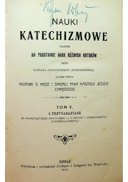 Nauki katechizmowe tom V 1910 r