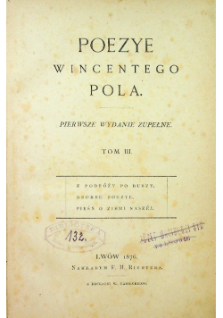 Poezye Wincentego Pola Tom III