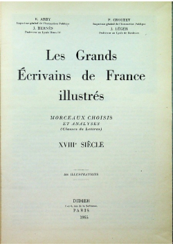 Les grands ecrivains de france illustres  XVIII