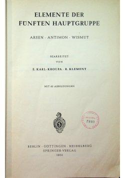 Elemente der funften hauptgruppe Arsen antimon wismut