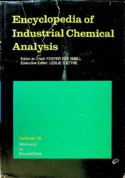 Encyclopedia of Industrial Chemical Analysis Volume 16