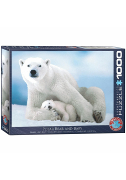 Puzzle 1000 Niedźwiedź polarny i młode