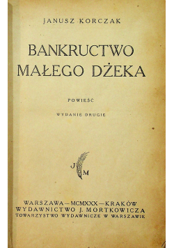 Bankructwo Małego Dżeka 1930 r.