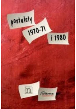 Postulaty 1970-71